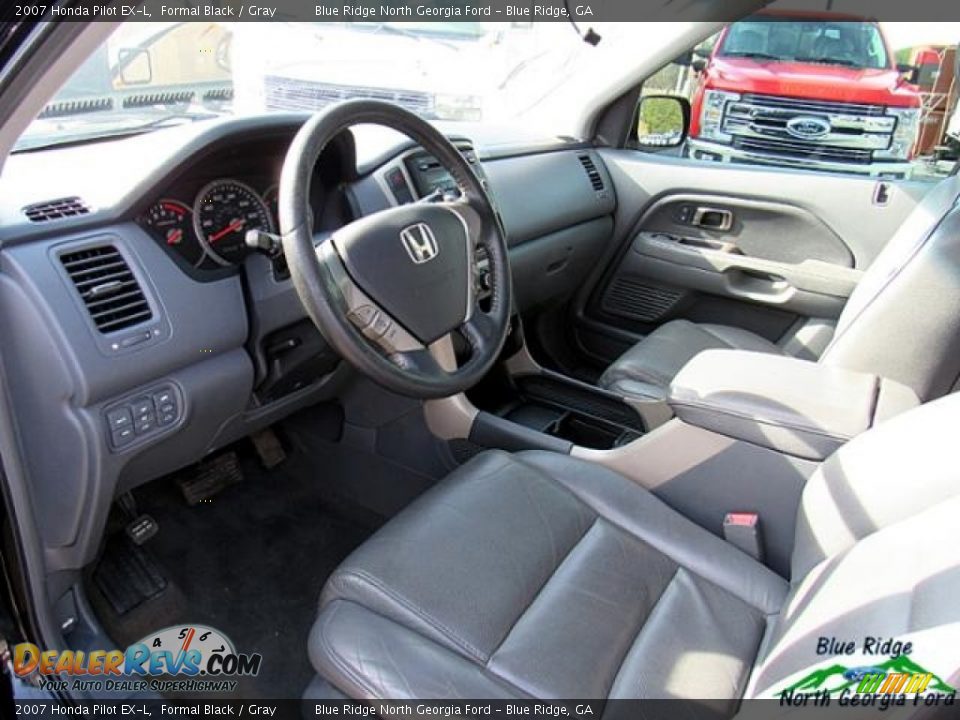 2007 Honda Pilot EX-L Formal Black / Gray Photo #10
