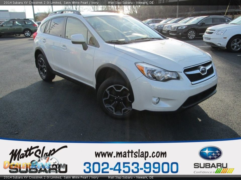 2014 Subaru XV Crosstrek 2.0i Limited Satin White Pearl / Ivory Photo #1