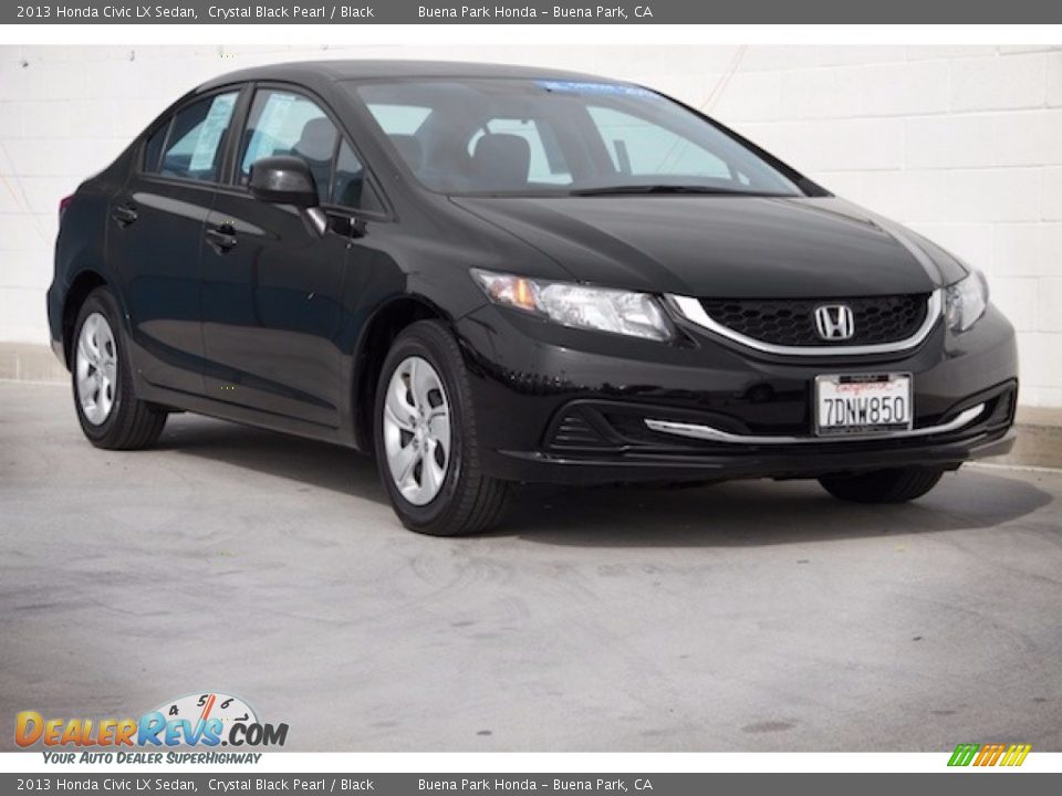 2013 Honda Civic LX Sedan Crystal Black Pearl / Black Photo #1