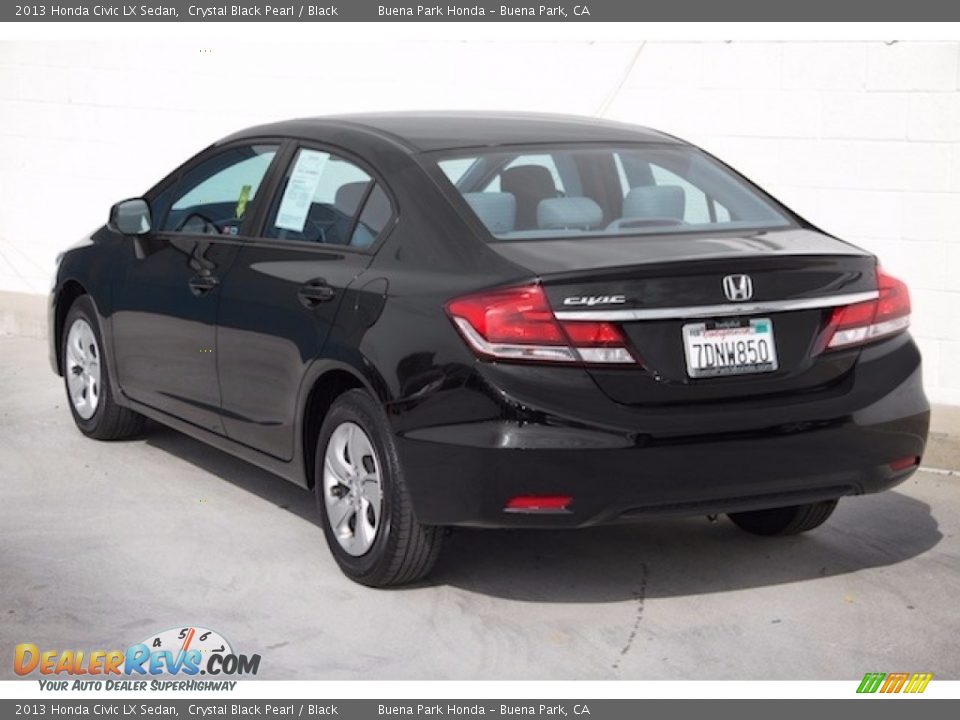 2013 Honda Civic LX Sedan Crystal Black Pearl / Black Photo #2