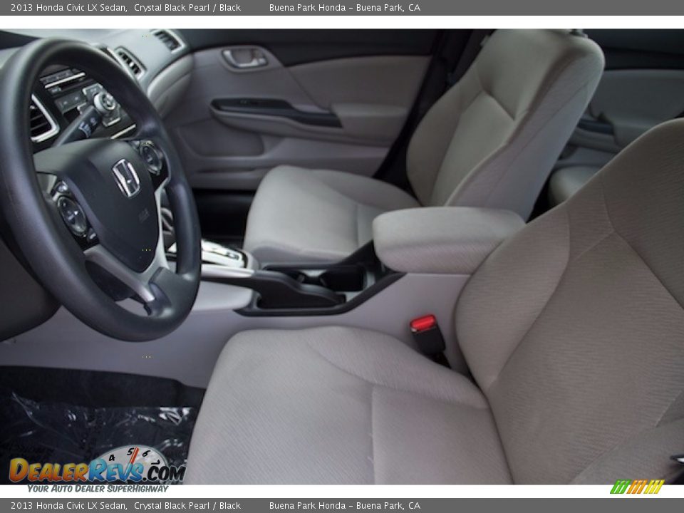 2013 Honda Civic LX Sedan Crystal Black Pearl / Black Photo #3