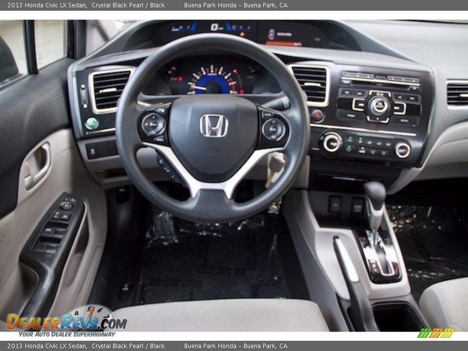2013 Honda Civic LX Sedan Crystal Black Pearl / Black Photo #5