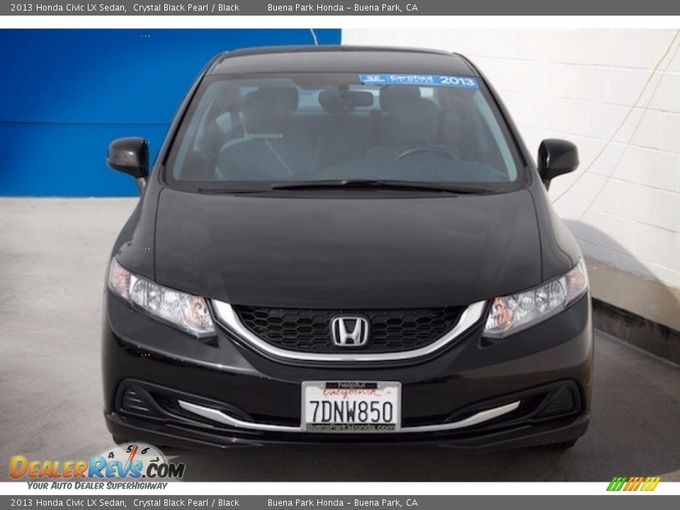 2013 Honda Civic LX Sedan Crystal Black Pearl / Black Photo #6