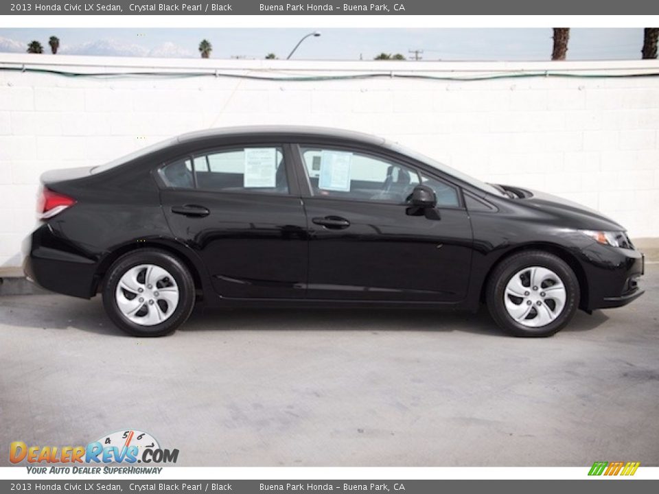 2013 Honda Civic LX Sedan Crystal Black Pearl / Black Photo #7
