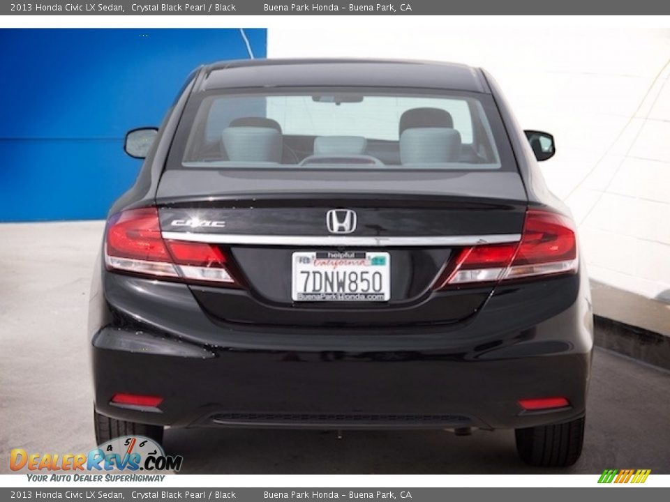 2013 Honda Civic LX Sedan Crystal Black Pearl / Black Photo #8