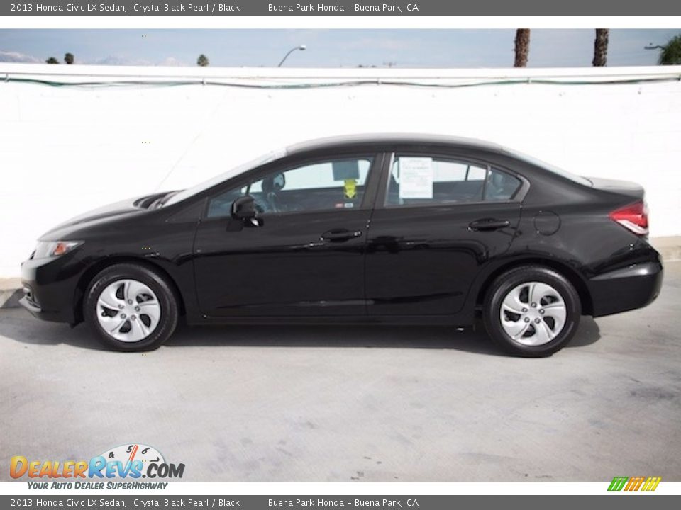 2013 Honda Civic LX Sedan Crystal Black Pearl / Black Photo #9