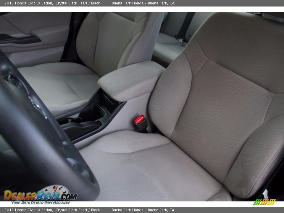 2013 Honda Civic LX Sedan Crystal Black Pearl / Black Photo #11