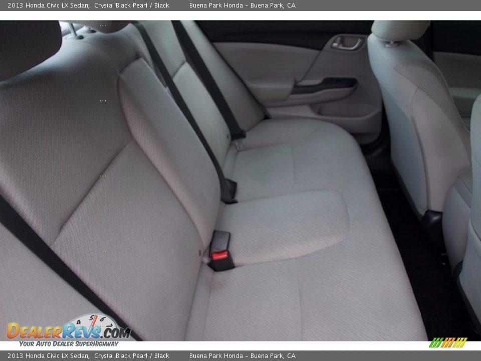 2013 Honda Civic LX Sedan Crystal Black Pearl / Black Photo #13