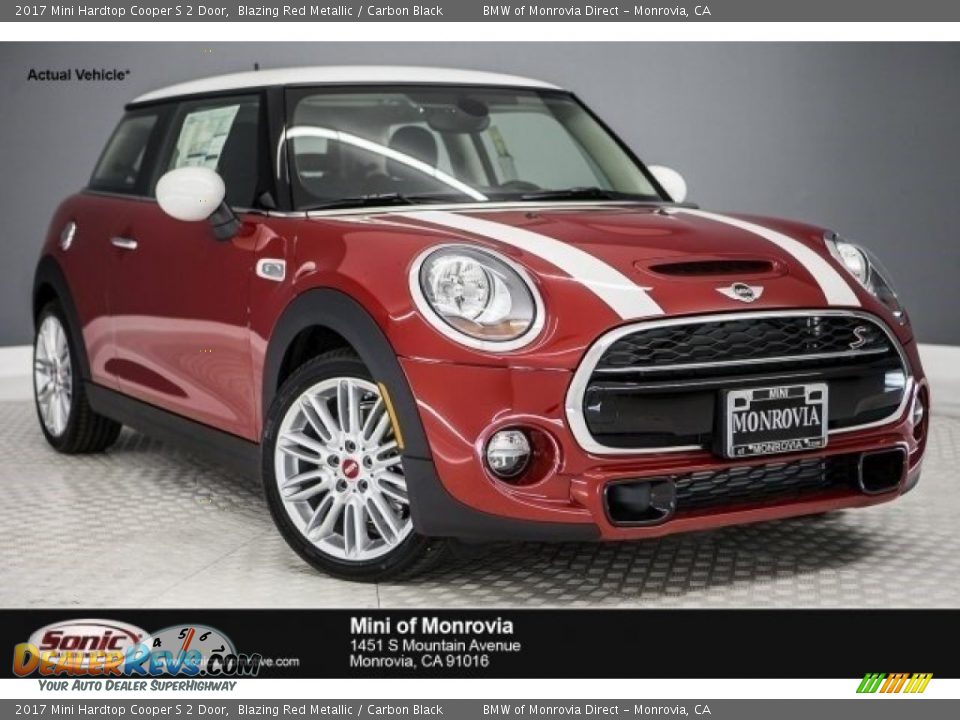 2017 Mini Hardtop Cooper S 2 Door Blazing Red Metallic / Carbon Black Photo #1
