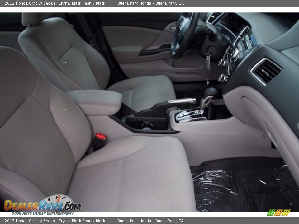 2013 Honda Civic LX Sedan Crystal Black Pearl / Black Photo #15
