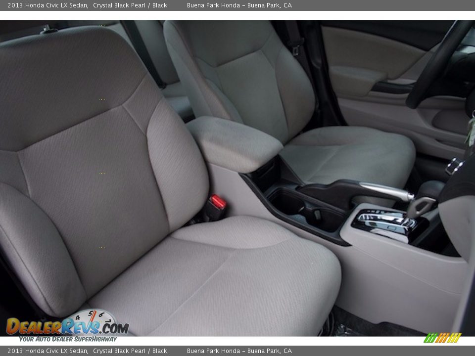 2013 Honda Civic LX Sedan Crystal Black Pearl / Black Photo #16