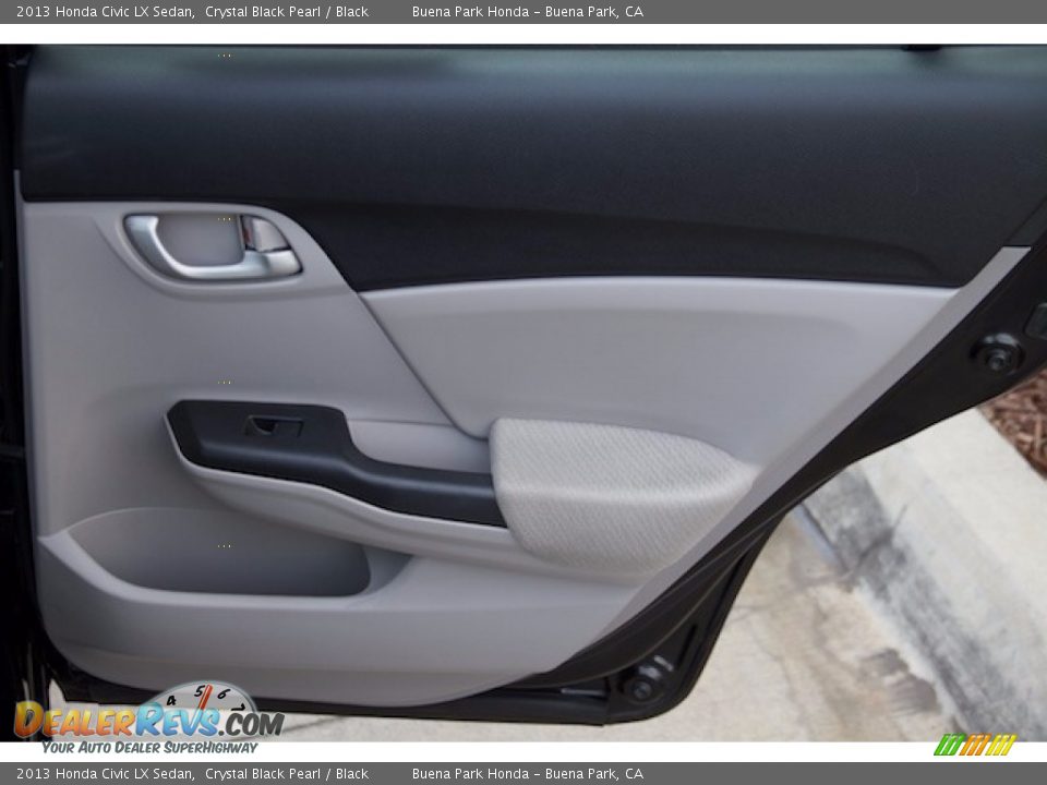 2013 Honda Civic LX Sedan Crystal Black Pearl / Black Photo #22