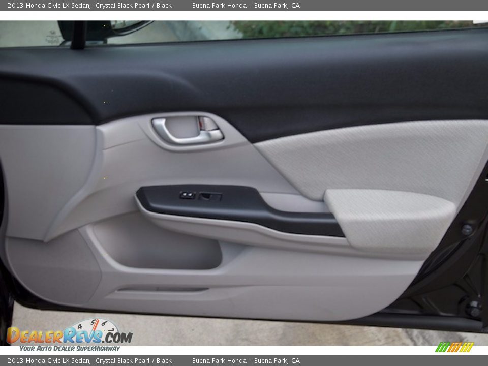 2013 Honda Civic LX Sedan Crystal Black Pearl / Black Photo #23