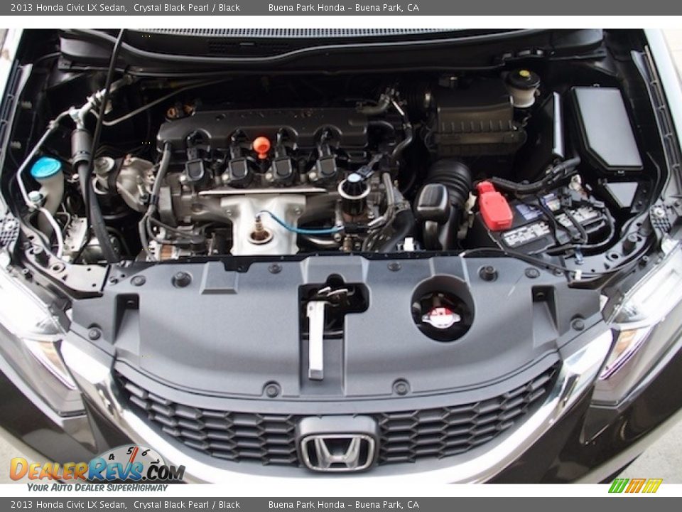 2013 Honda Civic LX Sedan Crystal Black Pearl / Black Photo #24