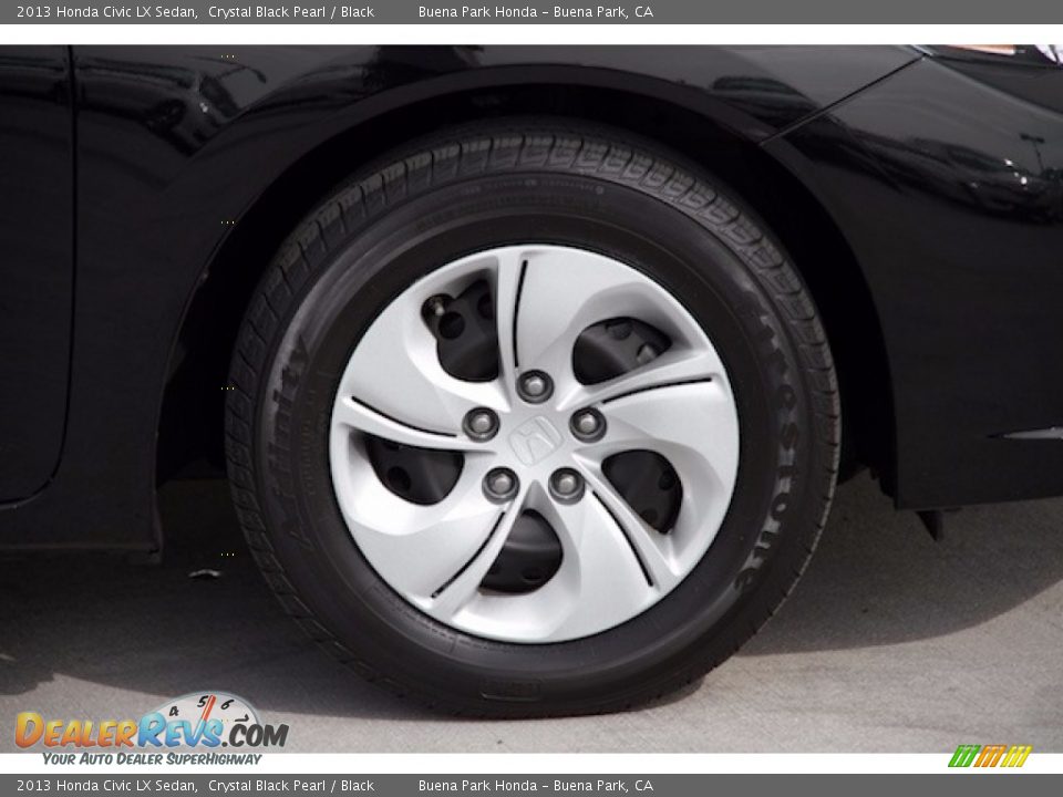 2013 Honda Civic LX Sedan Crystal Black Pearl / Black Photo #26