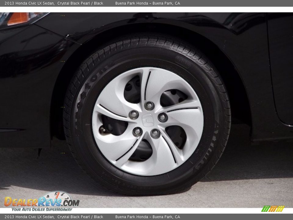 2013 Honda Civic LX Sedan Crystal Black Pearl / Black Photo #28