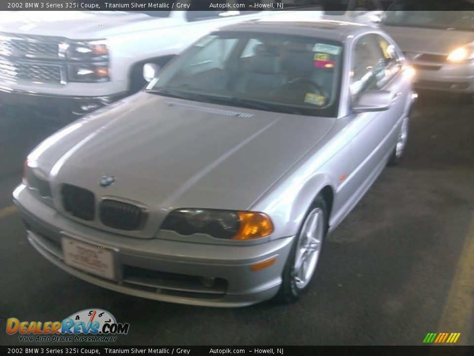 2002 BMW 3 Series 325i Coupe Titanium Silver Metallic / Grey Photo #1