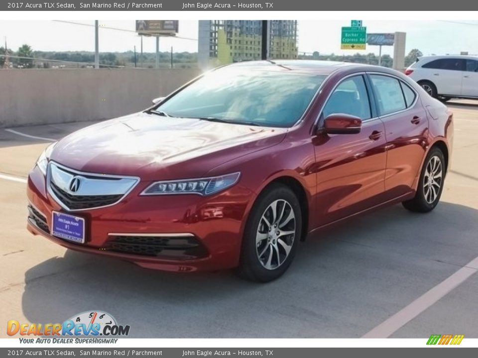 2017 Acura TLX Sedan San Marino Red / Parchment Photo #3