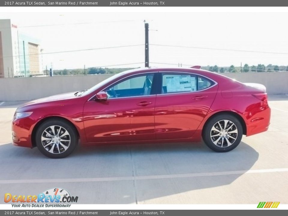 2017 Acura TLX Sedan San Marino Red / Parchment Photo #4