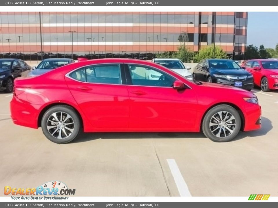 2017 Acura TLX Sedan San Marino Red / Parchment Photo #8