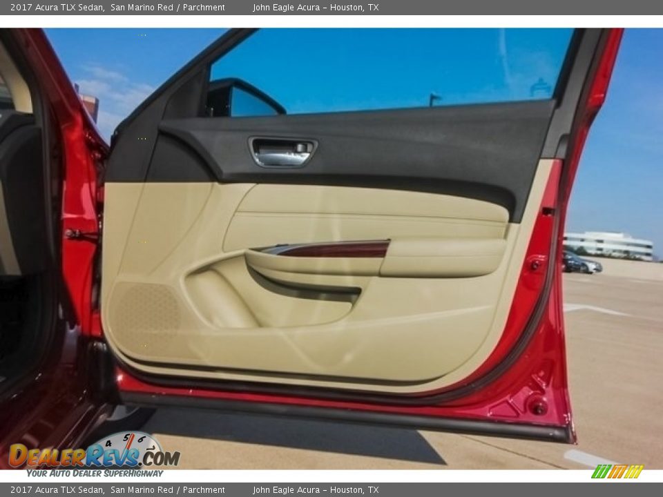 2017 Acura TLX Sedan San Marino Red / Parchment Photo #24