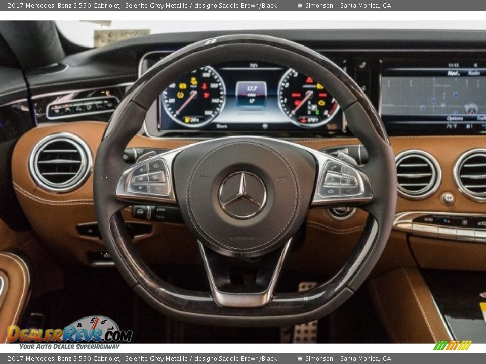 2017 Mercedes-Benz S 550 Cabriolet Steering Wheel Photo #15