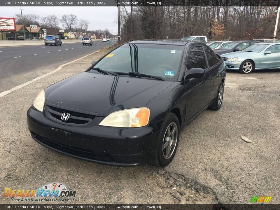 2003 Honda Civic EX Coupe Nighthawk Black Pearl / Black Photo #7