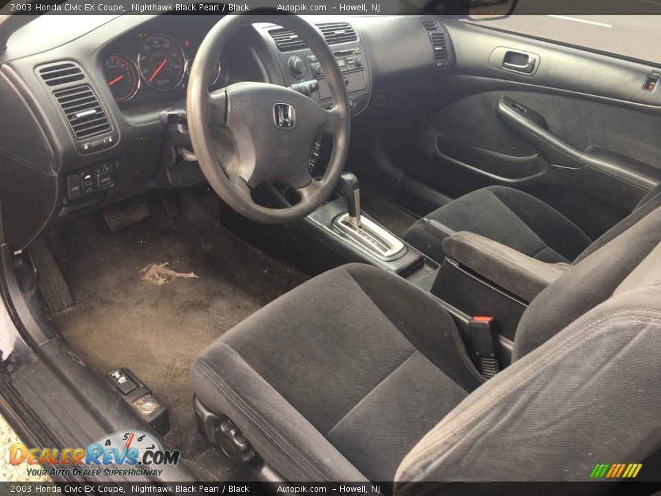2003 Honda Civic EX Coupe Nighthawk Black Pearl / Black Photo #9