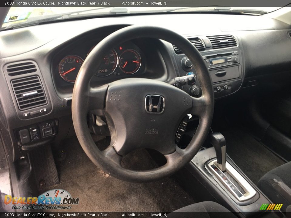 2003 Honda Civic EX Coupe Nighthawk Black Pearl / Black Photo #10