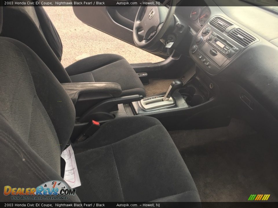 2003 Honda Civic EX Coupe Nighthawk Black Pearl / Black Photo #13