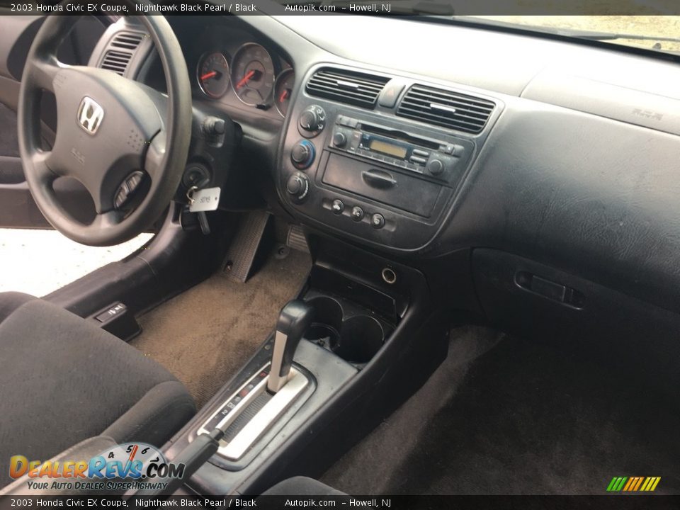 2003 Honda Civic EX Coupe Nighthawk Black Pearl / Black Photo #14