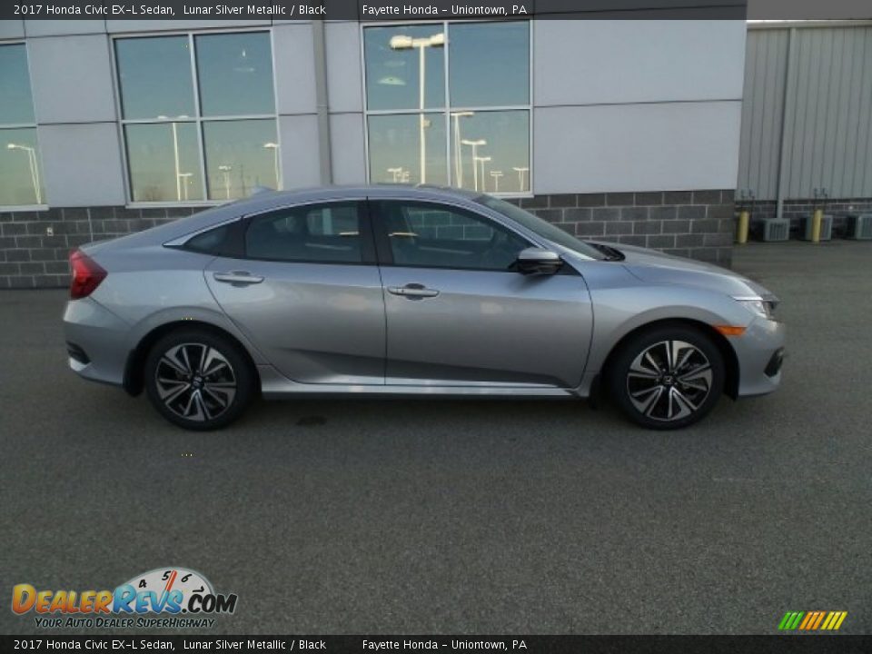 2017 Honda Civic EX-L Sedan Lunar Silver Metallic / Black Photo #2