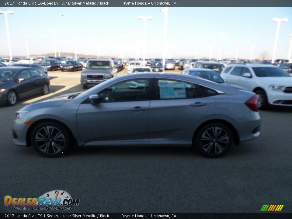 2017 Honda Civic EX-L Sedan Lunar Silver Metallic / Black Photo #6