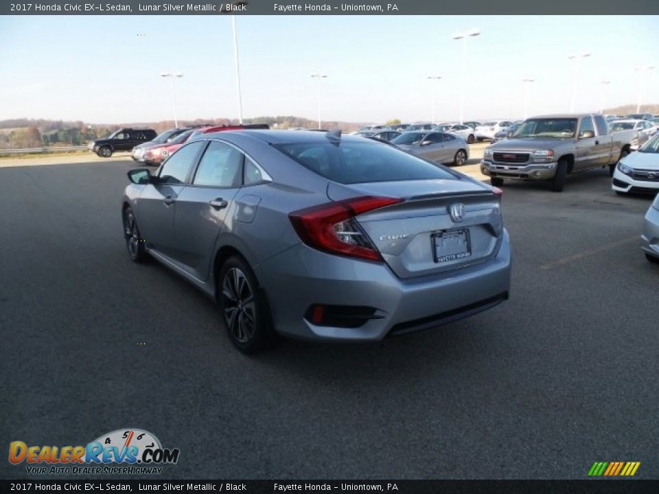 2017 Honda Civic EX-L Sedan Lunar Silver Metallic / Black Photo #7