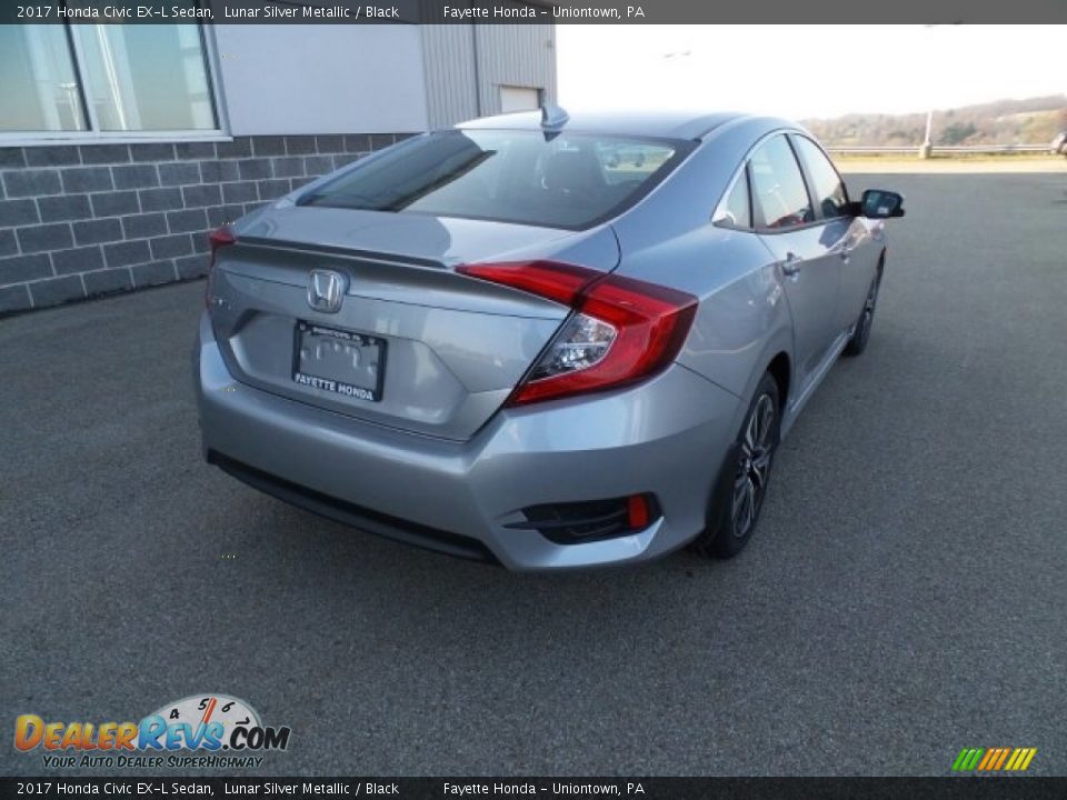 2017 Honda Civic EX-L Sedan Lunar Silver Metallic / Black Photo #8