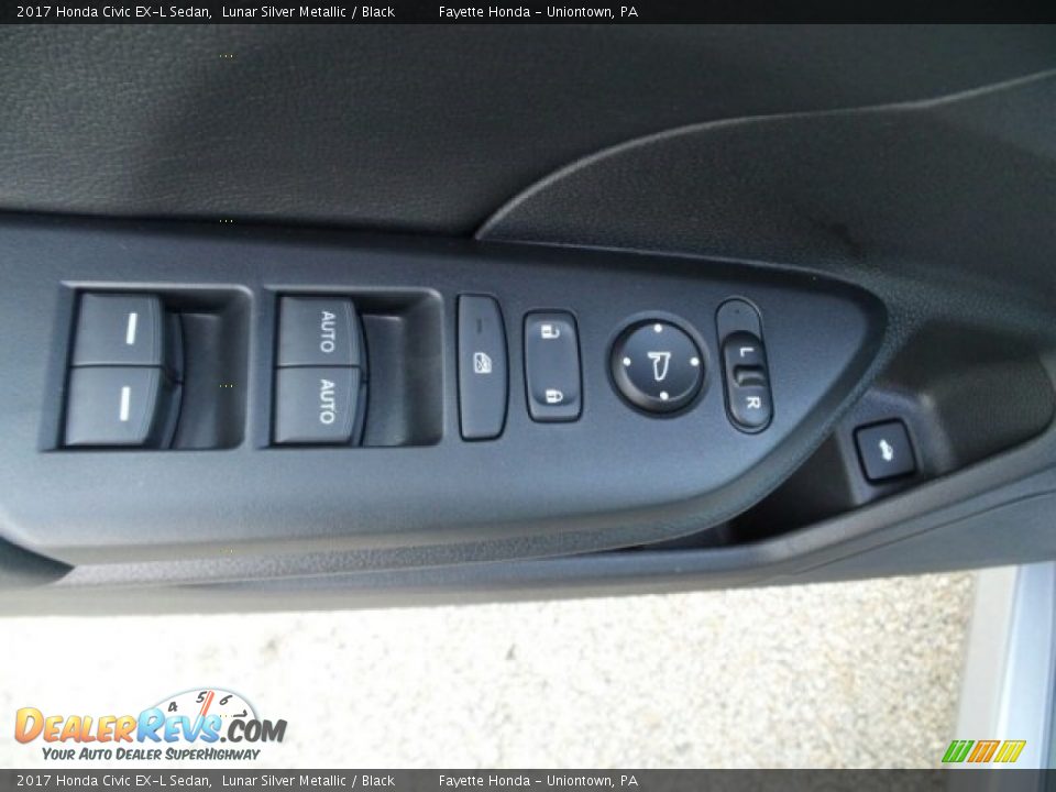 2017 Honda Civic EX-L Sedan Lunar Silver Metallic / Black Photo #11
