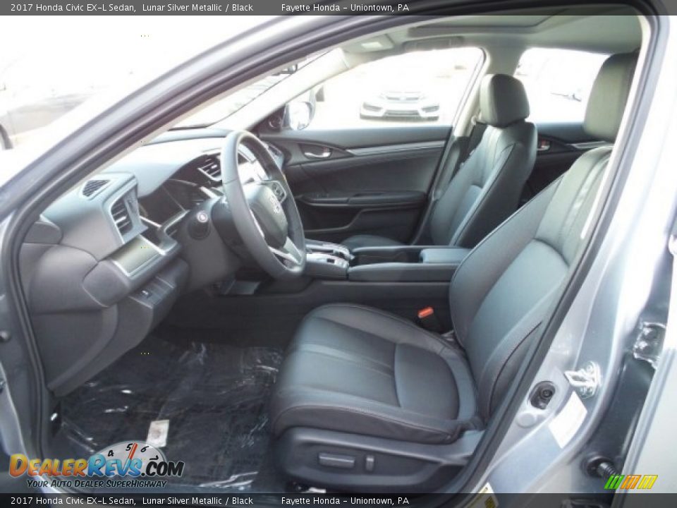2017 Honda Civic EX-L Sedan Lunar Silver Metallic / Black Photo #12