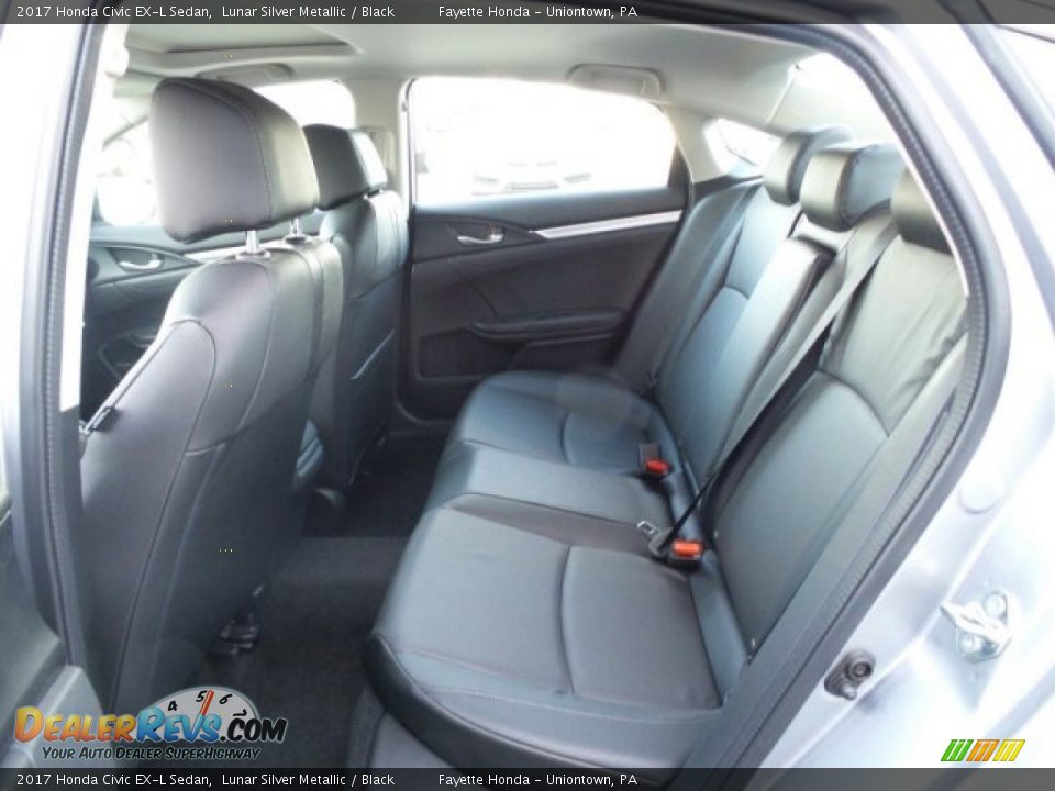 2017 Honda Civic EX-L Sedan Lunar Silver Metallic / Black Photo #13