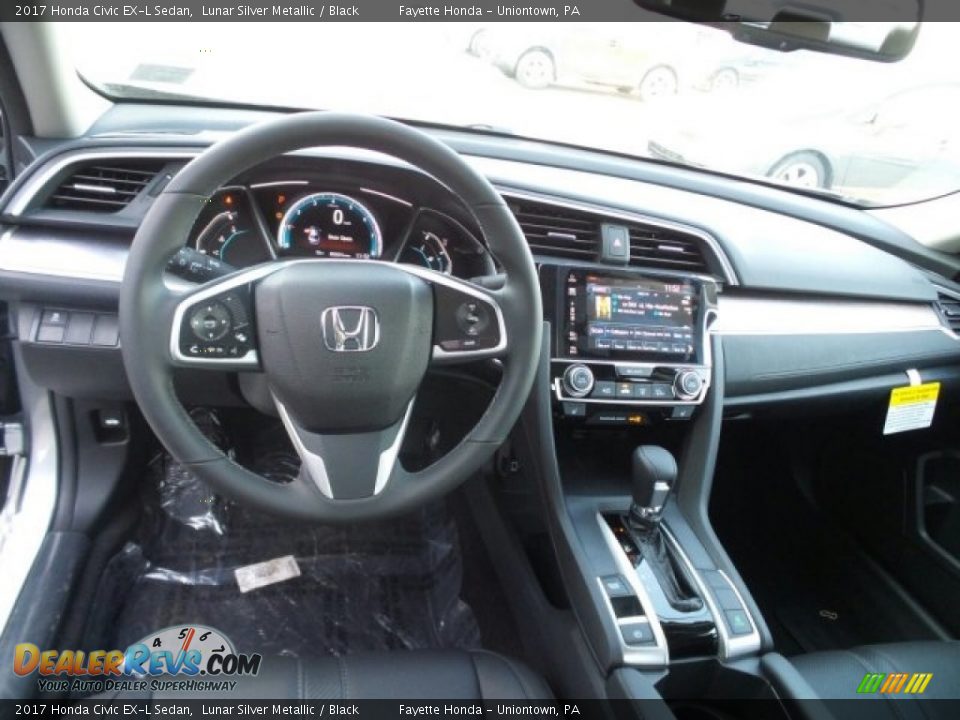 2017 Honda Civic EX-L Sedan Lunar Silver Metallic / Black Photo #15