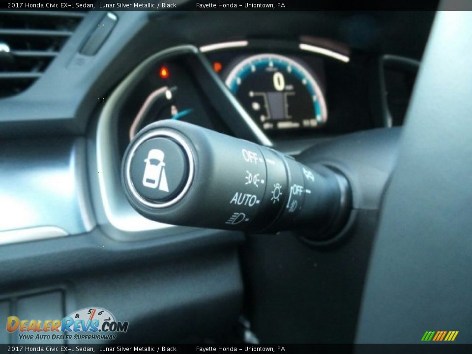 2017 Honda Civic EX-L Sedan Lunar Silver Metallic / Black Photo #18