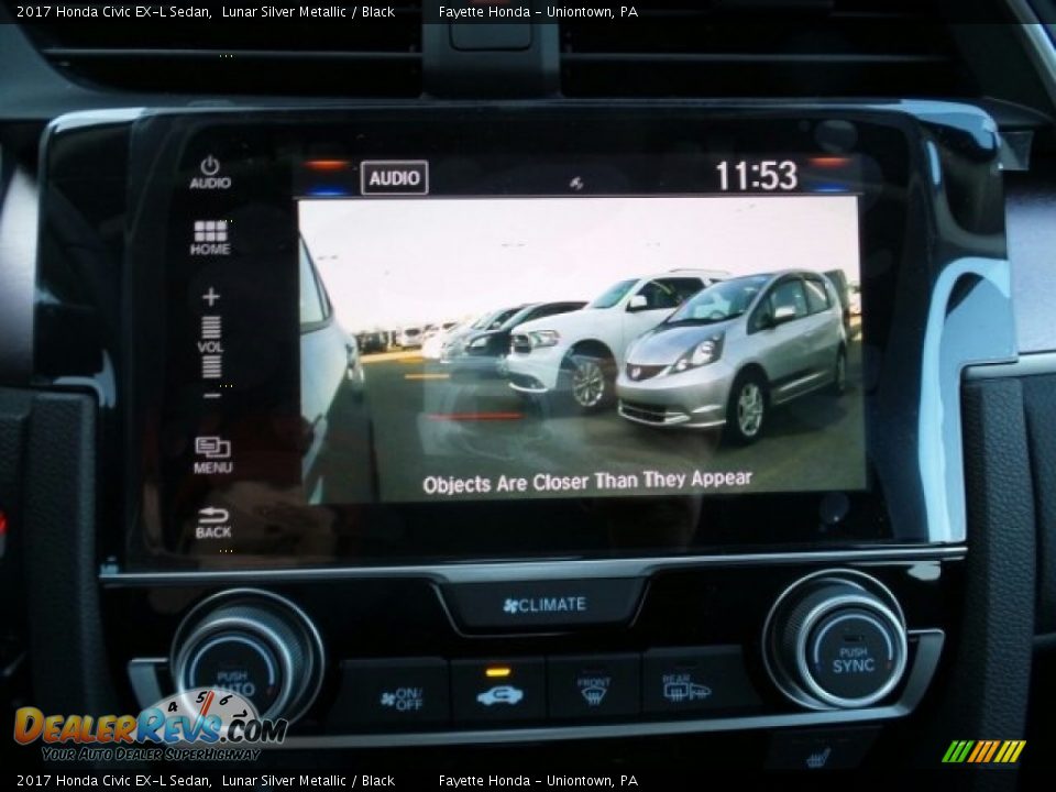 2017 Honda Civic EX-L Sedan Lunar Silver Metallic / Black Photo #19