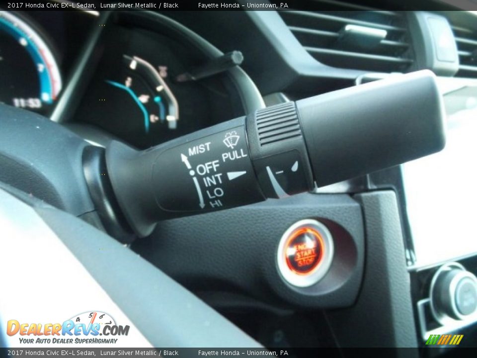 2017 Honda Civic EX-L Sedan Lunar Silver Metallic / Black Photo #21