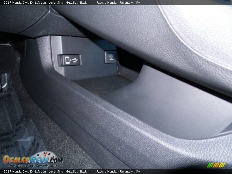 2017 Honda Civic EX-L Sedan Lunar Silver Metallic / Black Photo #23