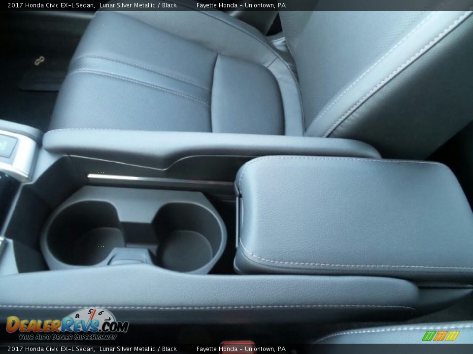 2017 Honda Civic EX-L Sedan Lunar Silver Metallic / Black Photo #27