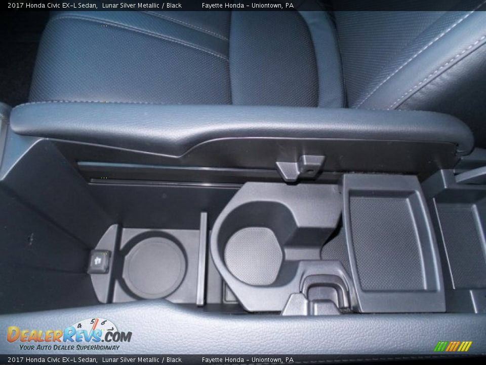 2017 Honda Civic EX-L Sedan Lunar Silver Metallic / Black Photo #28
