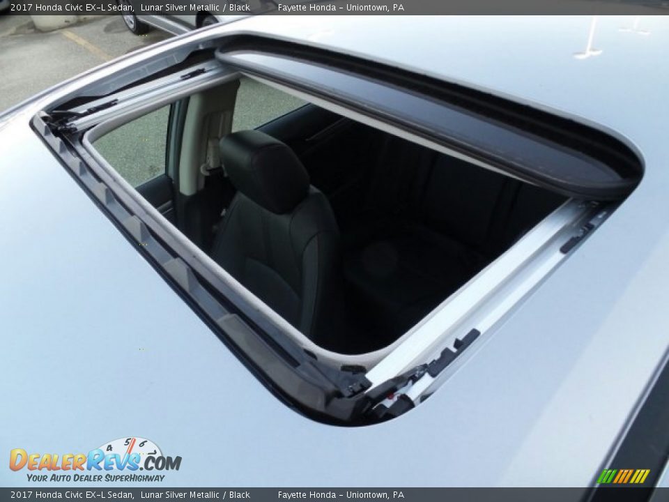 2017 Honda Civic EX-L Sedan Lunar Silver Metallic / Black Photo #30