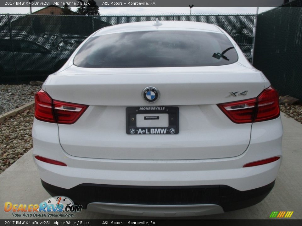 2017 BMW X4 xDrive28i Alpine White / Black Photo #9