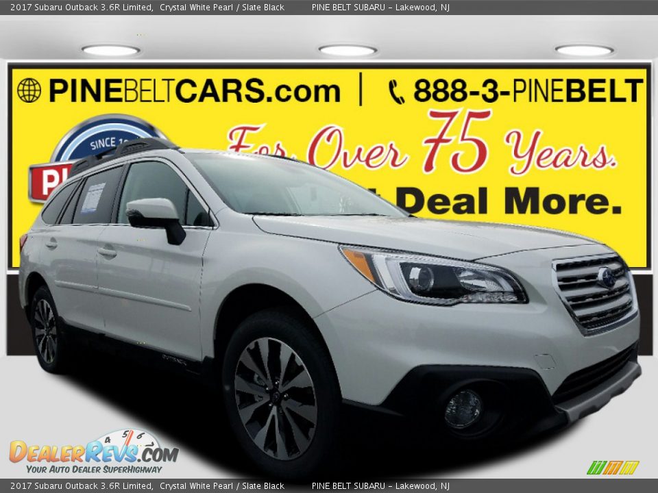 2017 Subaru Outback 3.6R Limited Crystal White Pearl / Slate Black Photo #1