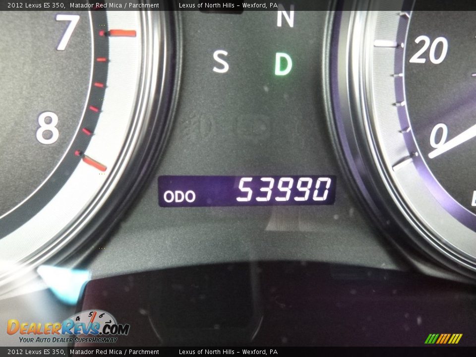 2012 Lexus ES 350 Matador Red Mica / Parchment Photo #25