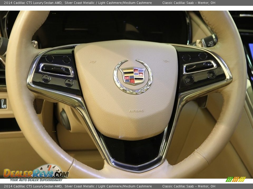 2014 Cadillac CTS Luxury Sedan AWD Silver Coast Metallic / Light Cashmere/Medium Cashmere Photo #8